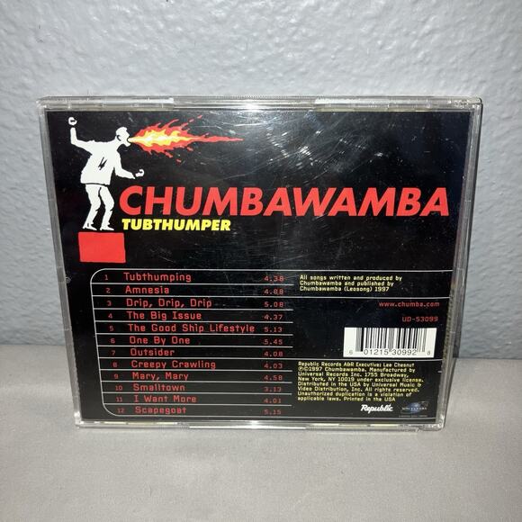 Cd Used Chumbawamba Tubthumper 1997 Rock Everything In Good Lightly Used Shape - Picture 2 of 5